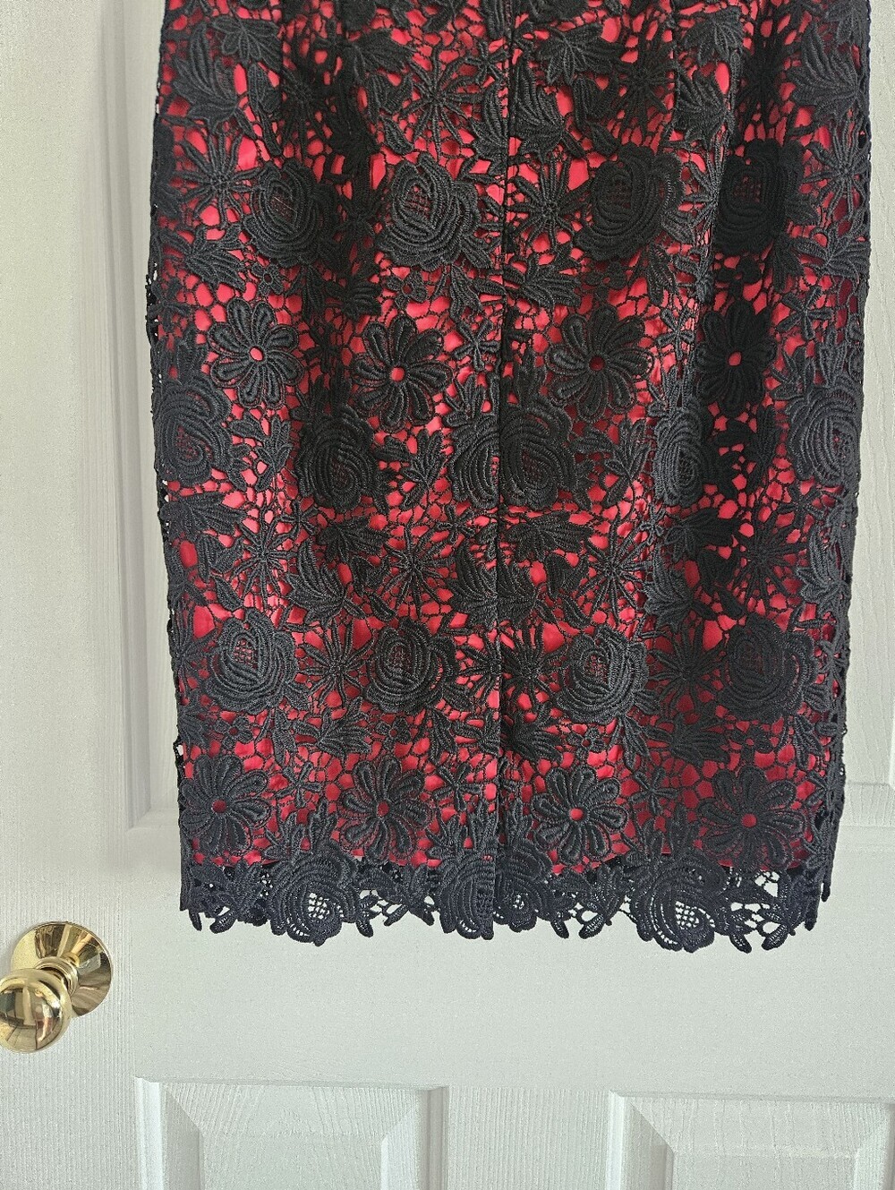 NWOT RSVP By Talbots Petite Crochet Lace Sheath Midi Pencil Skirt - Picture 8 of 11